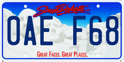 SD license plate 0AEF68