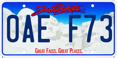 SD license plate 0AEF73