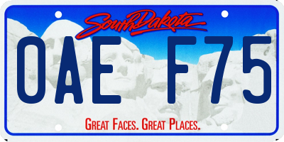 SD license plate 0AEF75