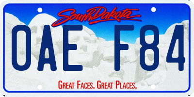 SD license plate 0AEF84