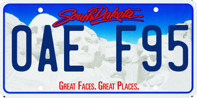 SD license plate 0AEF95