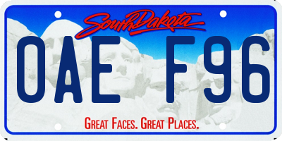 SD license plate 0AEF96