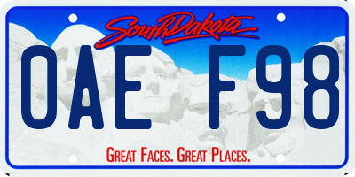 SD license plate 0AEF98