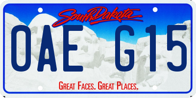 SD license plate 0AEG15