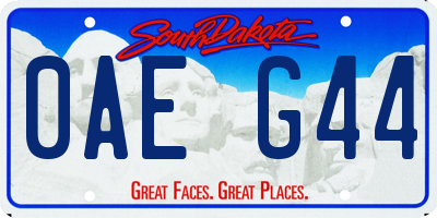 SD license plate 0AEG44