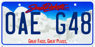 SD license plate 0AEG48