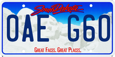 SD license plate 0AEG60