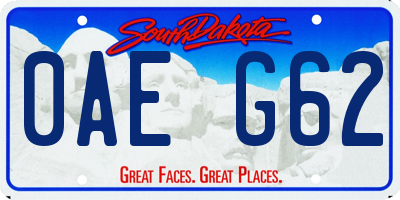 SD license plate 0AEG62