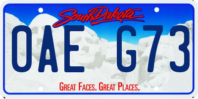 SD license plate 0AEG73