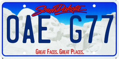 SD license plate 0AEG77