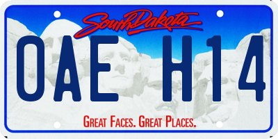 SD license plate 0AEH14