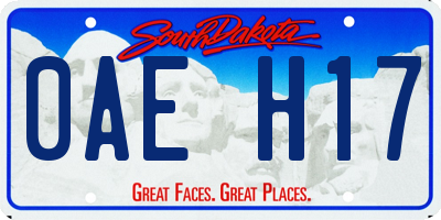 SD license plate 0AEH17