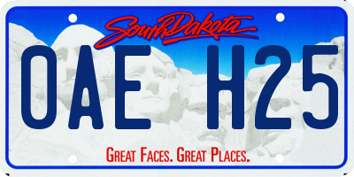 SD license plate 0AEH25