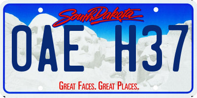 SD license plate 0AEH37