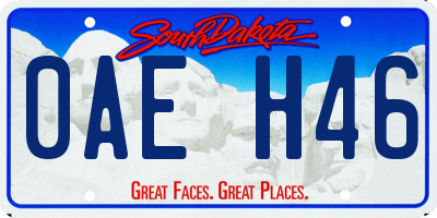 SD license plate 0AEH46