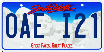 SD license plate 0AEI21