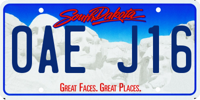 SD license plate 0AEJ16