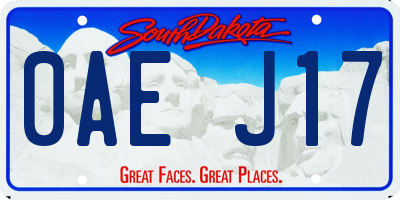 SD license plate 0AEJ17