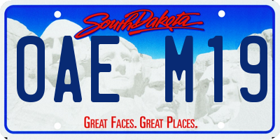 SD license plate 0AEM19