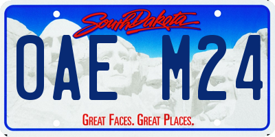 SD license plate 0AEM24