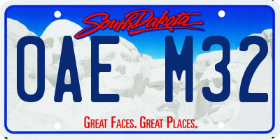 SD license plate 0AEM32