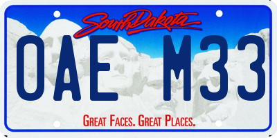 SD license plate 0AEM33