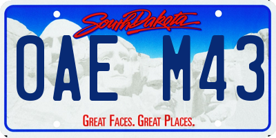 SD license plate 0AEM43