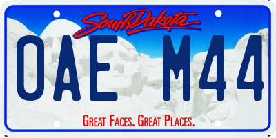 SD license plate 0AEM44