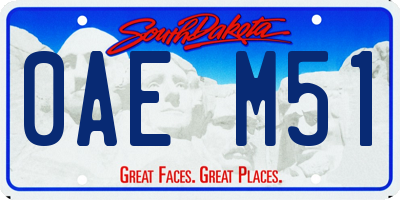 SD license plate 0AEM51