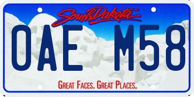 SD license plate 0AEM58