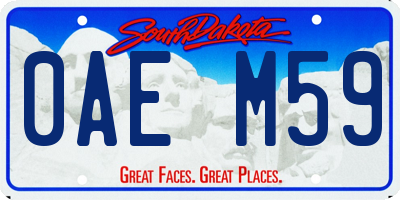 SD license plate 0AEM59