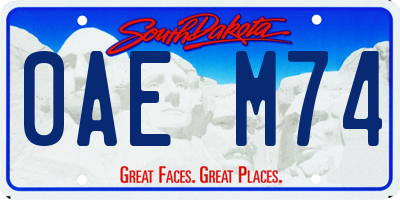 SD license plate 0AEM74