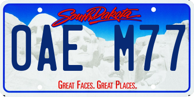 SD license plate 0AEM77