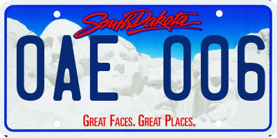 SD license plate 0AEO06