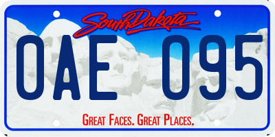 SD license plate 0AEO95