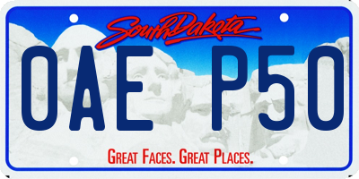 SD license plate 0AEP50