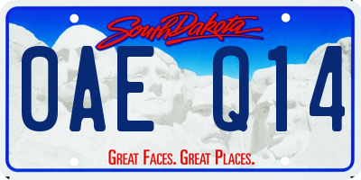 SD license plate 0AEQ14