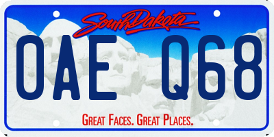 SD license plate 0AEQ68