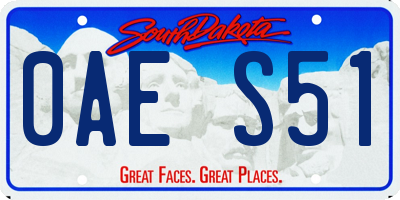 SD license plate 0AES51