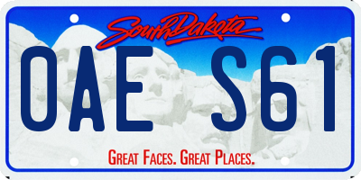 SD license plate 0AES61