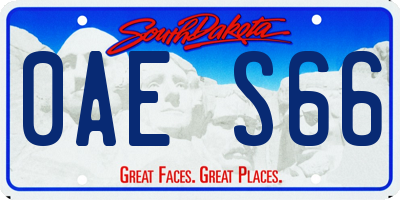 SD license plate 0AES66