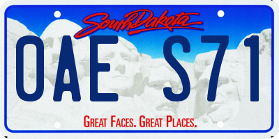 SD license plate 0AES71