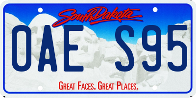 SD license plate 0AES95