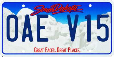 SD license plate 0AEV15