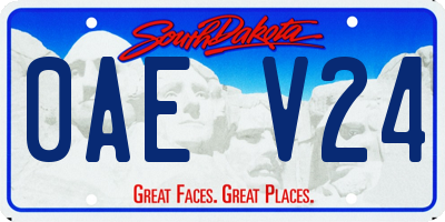 SD license plate 0AEV24