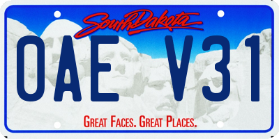 SD license plate 0AEV31