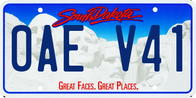 SD license plate 0AEV41