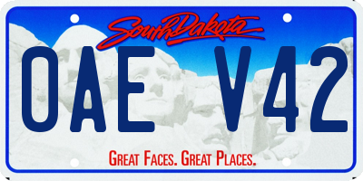 SD license plate 0AEV42