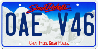 SD license plate 0AEV46