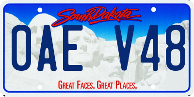 SD license plate 0AEV48